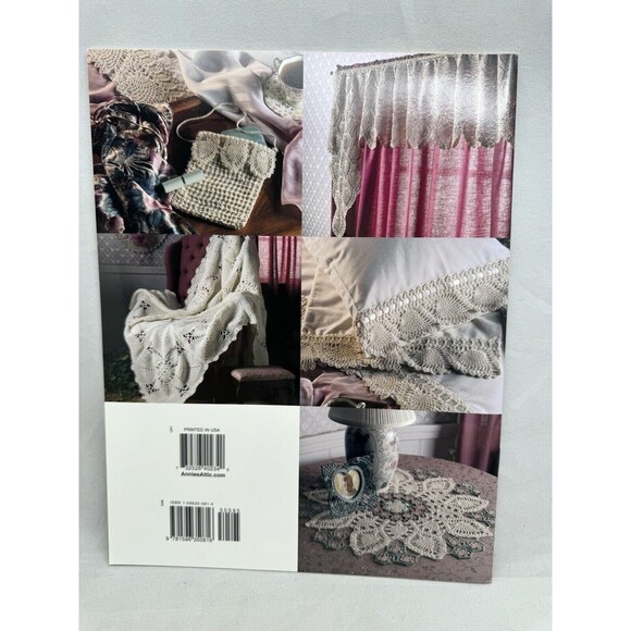 Crochet Pineapple Suite Afghan Hat Bag Trim Annie's Attic Thread Pattern Book - Picture 2 of 3